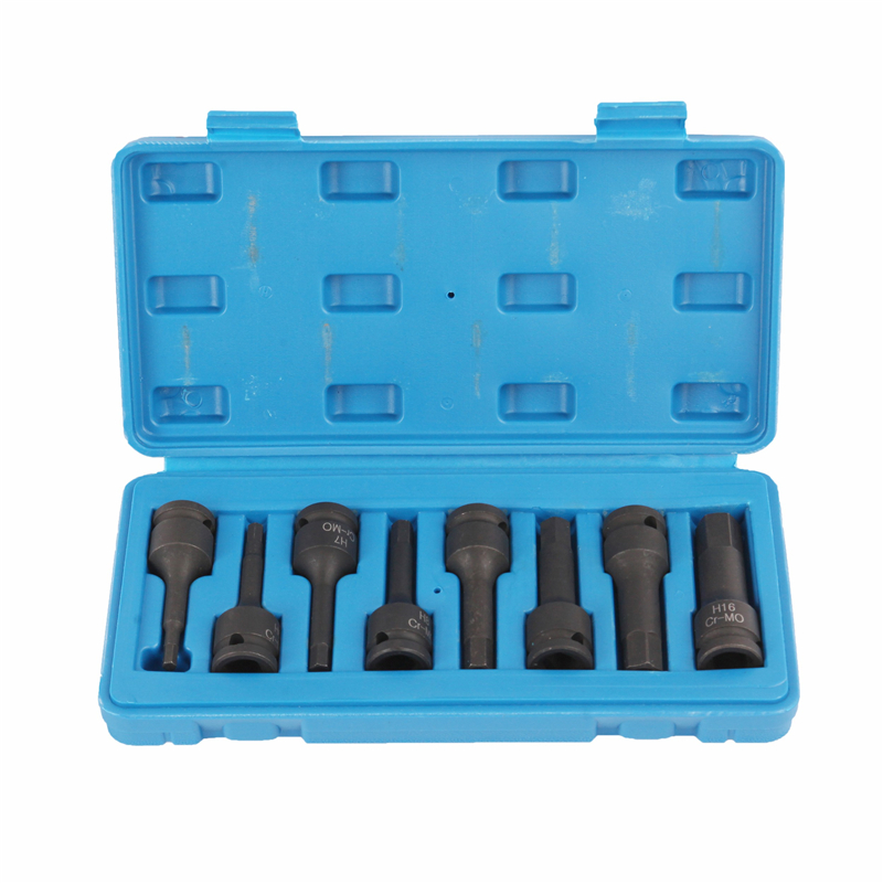 Conjunto de soquetes e chaves-brocas de soquete pneumáticas Dr. 8pc-1/2 