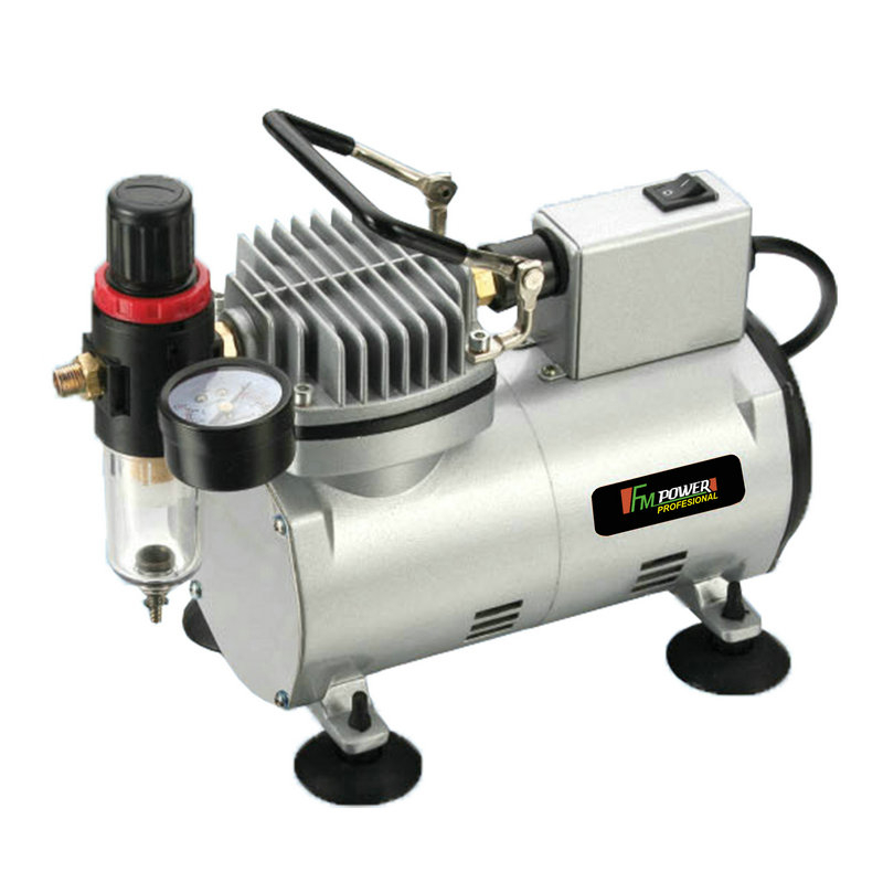 Mini compressor de ar + aerógrafo pneumático e acessórios-MAC1001